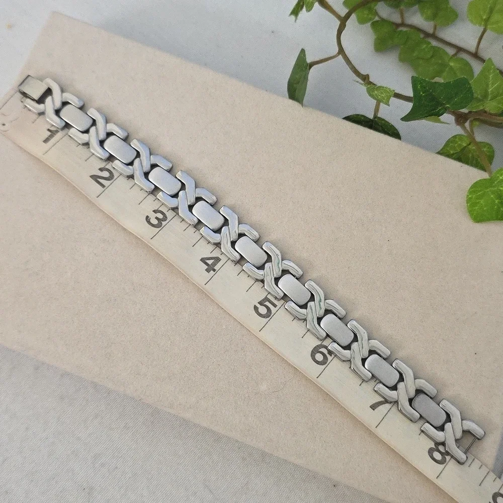 Men's Silver Stainless Steel Watchband Bracelet